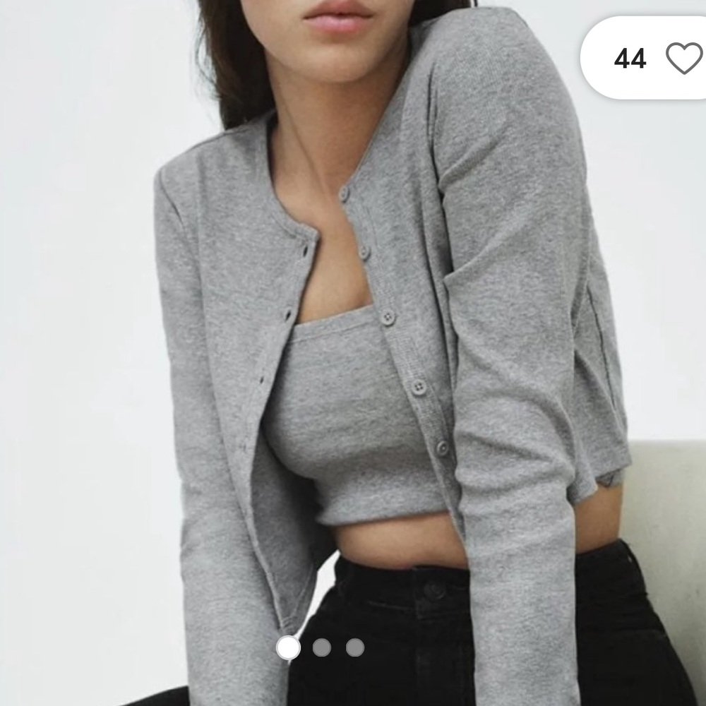 Zara Grey Cardigan Set